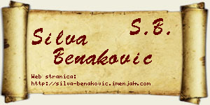 Silva Benaković vizit kartica
